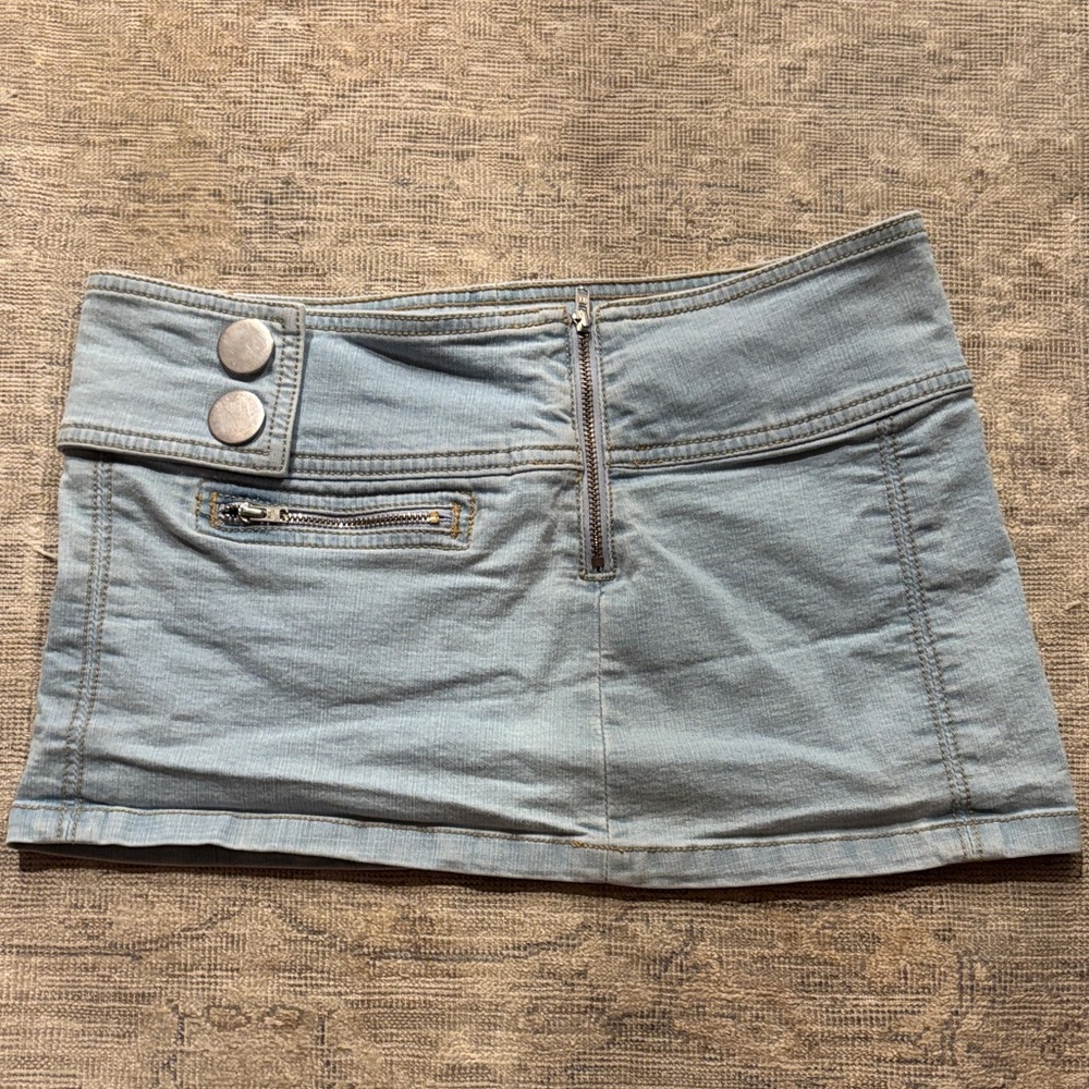 Kimchi Blue Light Gray Mini Skirt